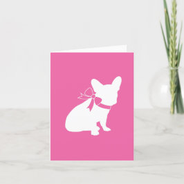 Frans Bulldog Baby shower Frenchy Frenchie Pink Bedankkaart