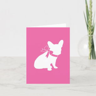 Frans Bulldog Baby shower Frenchy Frenchie Pink Bedankkaart