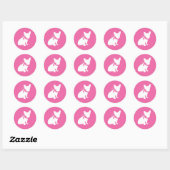 Frans Bulldog Baby shower Frenchy Frenchie Pink Ronde Sticker (Vel)