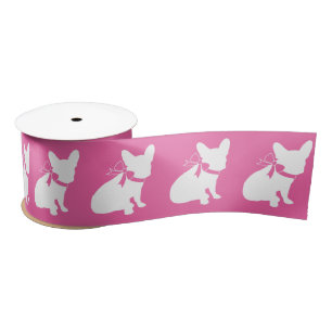 Frans Bulldog Baby shower Frenchy Frenchie Pink Satijnen Lint