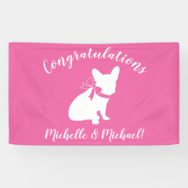 Frans Bulldog Baby shower Frenchy Frenchie Pink Spandoek
