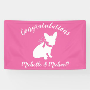 Frans Bulldog Baby shower Frenchy Frenchie Pink Spandoek