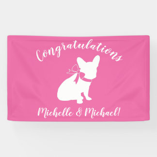 Frans Bulldog Baby shower Frenchy Frenchie Pink Spandoek