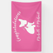 Frans Bulldog Baby shower Frenchy Frenchie Pink Spandoek (Verticaal)
