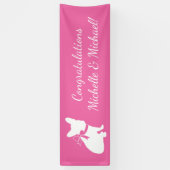 Frans Bulldog Baby shower Frenchy Frenchie Pink Spandoek (Verticaal)