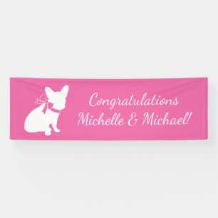 Frans Bulldog Baby shower Frenchy Frenchie Pink Spandoek