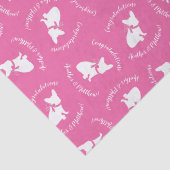 Frans Bulldog Baby shower Frenchy Frenchie Pink Tissuepapier (Detail)