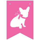 Frans Bulldog Baby shower Frenchy Frenchie Pink Vlaggetjes (Tweede vlag)