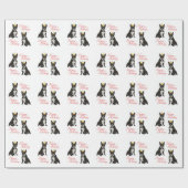 Frans Bulldog Birthday Wrapping Paper Cadeaupapier (Vlak)