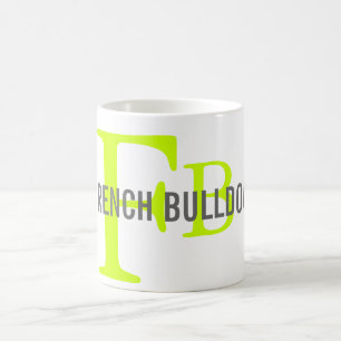 Frans Bulldog Breed Monogram Design Koffiemok