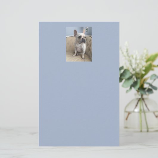 Frans Bulldog Briefpapier (Staand voorkant)