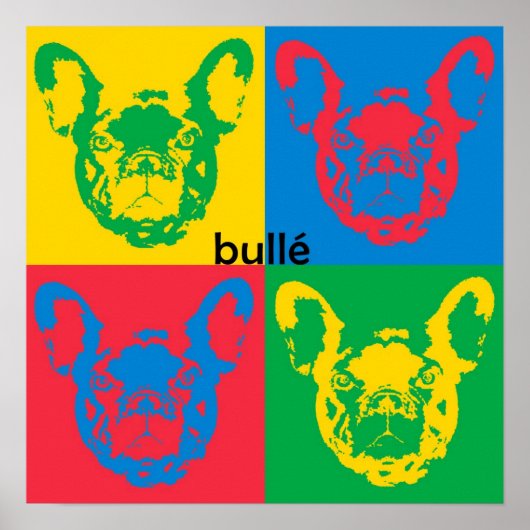 Frans Bulldog canvas Poster (Voorkant)