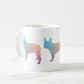 Frans Bulldog Colorful Geometric Silhouette Koffiemok (Voorkant links)