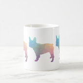 Frans Bulldog Colorful Geometric Silhouette Koffiemok (Center)