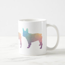 Frans Bulldog Colorful Geometric Silhouette Koffiemok