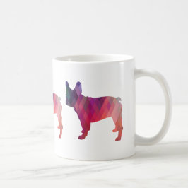 Frans Bulldog Colorful Geometric Silhouette Koffiemok