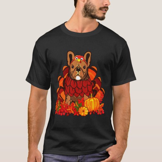 Frans Bulldog Costume Turkey T-shirt (Voorkant)