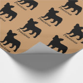 Frans Bulldog Custom Wrapping Paper Cadeaupapier (Hoek)