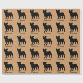 Frans Bulldog Custom Wrapping Paper Cadeaupapier (Vlak)