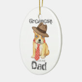 Frans Bulldog Dad Ceramic Ornament (Links)