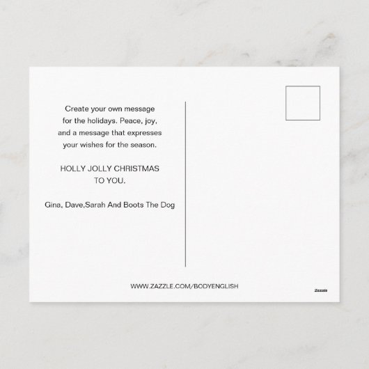 Frans Bulldog en Mistletoe feestelijke kerst Feestdagenkaart (Achterkant)