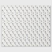 Frans Bulldog- en Snowman Dog-papier voor vloerbed Cadeaupapier (Vlak)