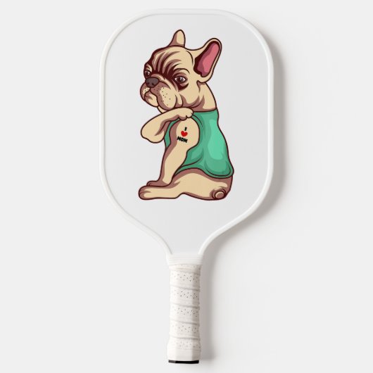 Frans Bulldog Face Padde Pickleball | Cute Itém Pickleball Paddle (Achterkant)