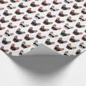 Frans Bulldog Faces Pattern Wrapping Paper Cadeaupapier (Hoek)