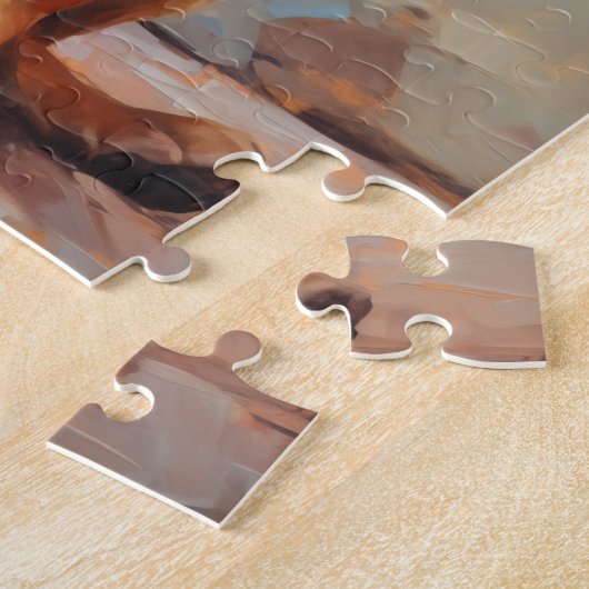 Frans Bulldog fawn puppy portret Legpuzzel (Zijkant)