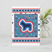 Frans Bulldog Fireworks 4 juli BBQ Kaart (Staand voorkant)