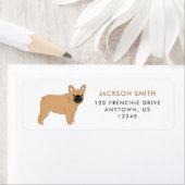 Frans Bulldog Frans adreslabel Etiket (Insitu)