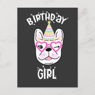 Frans Bulldog Frenchie Birthday Party Theme  Briefkaart