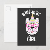 Frans Bulldog Frenchie Birthday Party Theme Briefkaart (Voorkant / Achterkant)