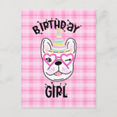 Frans Bulldog Frenchie Birthday Party Theme Briefkaart (Voorkant)