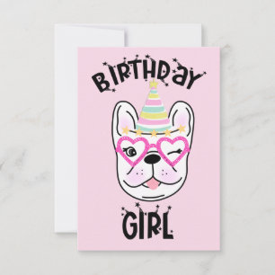 Frans Bulldog Frenchie Birthday Party Theme  Kaart