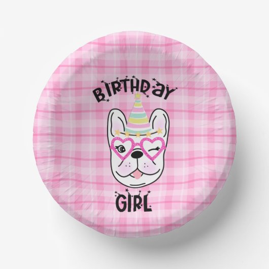 Frans Bulldog Frenchie Birthday Party Theme Papieren Kommen (Voorkant)