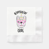 Frans Bulldog Frenchie Birthday Party Theme Servet (Voorkant)