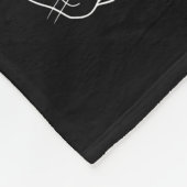 Frans Bulldog Frenchie Minimalist Pattern Black Fleece Deken (Hoek)