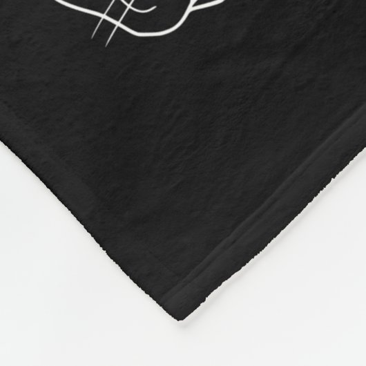 Frans Bulldog Frenchie Minimalist Pattern Black Fleece Deken (Hoek)