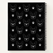 Frans Bulldog Frenchie Personalized Pattern Black Notitieboek (Achterkant)