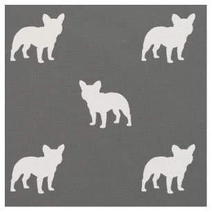 Frans Bulldog Frenchie Silhouettes Pattern Stof