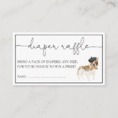 Frans Bulldog Gender Neutral Diaper Raffle Informatiekaartje (Voorkant)