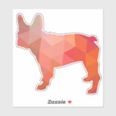 Frans Bulldog Geometric Pattern Silhouette Sticker (Vel)