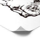 Frans Bulldog Handwrited Illustration Poster (Hoek)