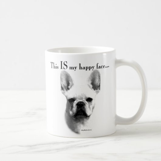 Frans Bulldog Happy Face Koffiemok (Rechts)
