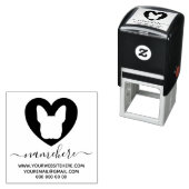 Frans Bulldog Heart Modern Zelfinktende Stempel (In situ)