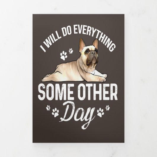 Frans Bulldog Hondenliefhebber Pet Gifts Womens Drieluik Aankondiging (Cover)