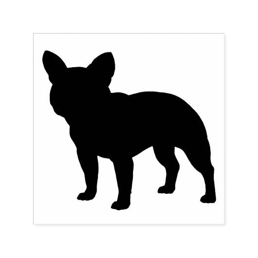 Frans Bulldog Hondenras Silhouette Zelfinktende Stempel (Design)