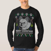 Frans Bulldog Hondenras Ugly kerstSweater T-shirt (Voorkant)