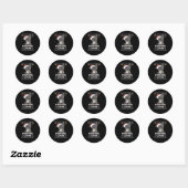 Frans Bulldog kerstpun FRENCHIE CLAUS Ronde Sticker (Vel)